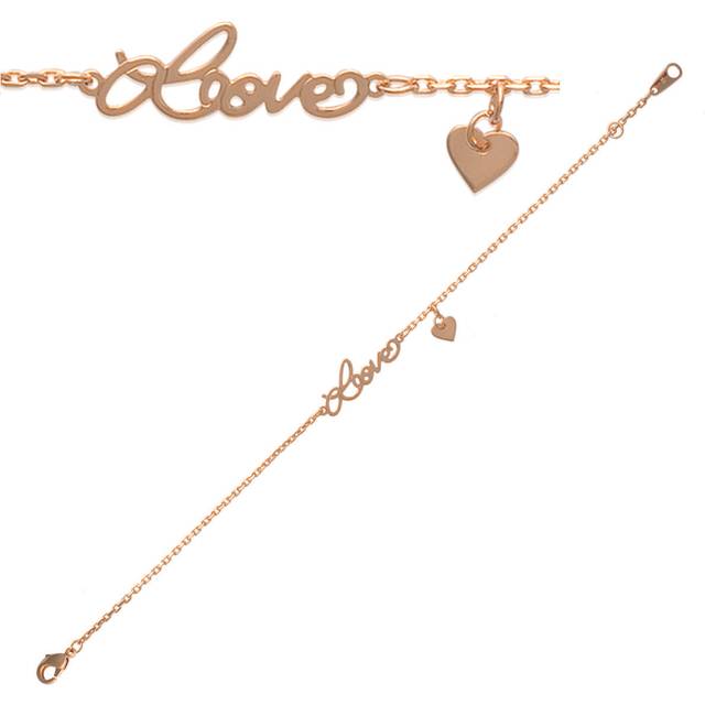Les Trésors De Lily [K3376] - Guldpläterat armband 'Love' guld - 20x8 mm gyllene