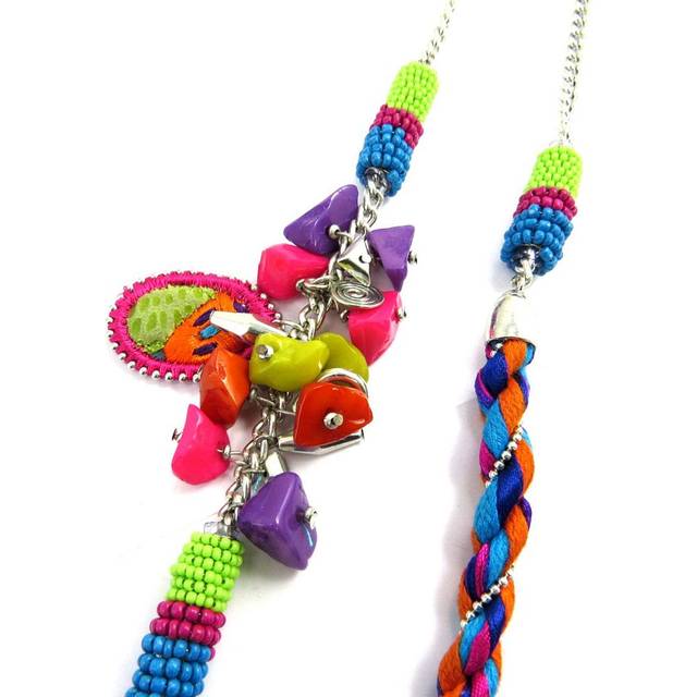 Les Trésors De Lily [M2576] - Multicolored 'Altai' Designer Long Necklace multicolour