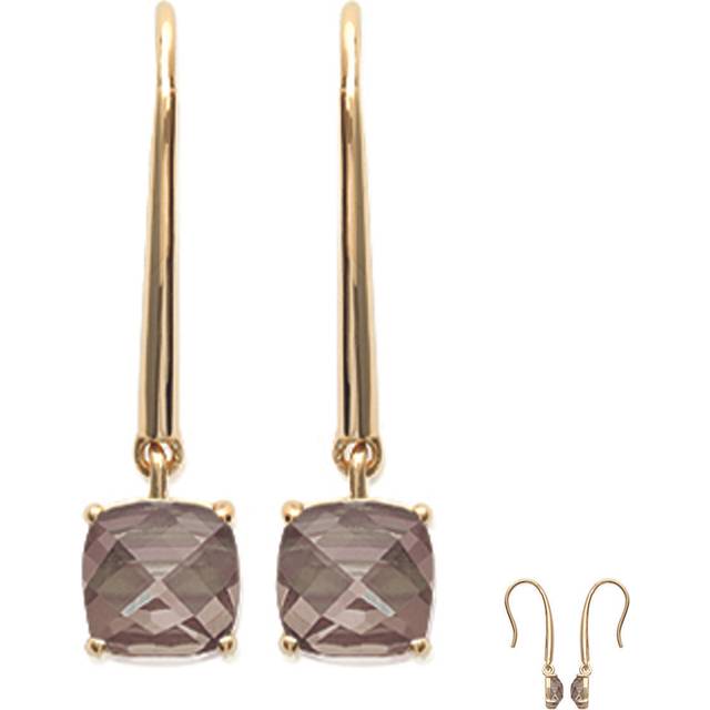 Les Trésors De Lily [K3825] - Guldpläterade örhängen 'Unika' taupe guld - 26x5x5 mm brun