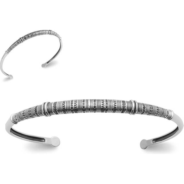 Les Trésors De Lily [R3589] - Handgjorda silverarmband 'Cleopatra' åldrat silver - 62 mm 5 mm silver