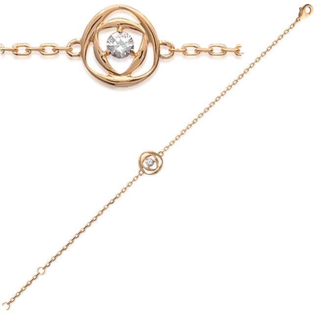 Les Trésors De Lily [I9809] - Guldpläterat armband 'Déesse' vitguld - 10 mm gyllene