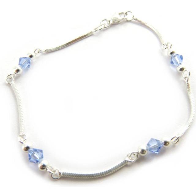 Les Trésors De Lily [M7339] - Tanzanitblått 'Clara' silverarmband silver