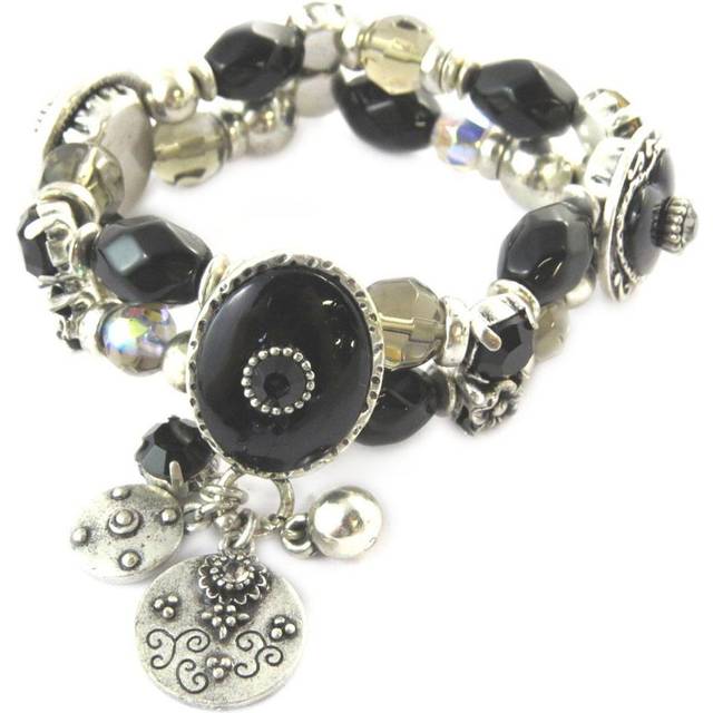 Lily's Treasures [E2439] - 'Anastacia' Designer Bracelet Black black