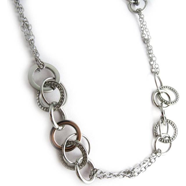Altesse [L1922] - Silver 'Choreography' steel long necklace silver