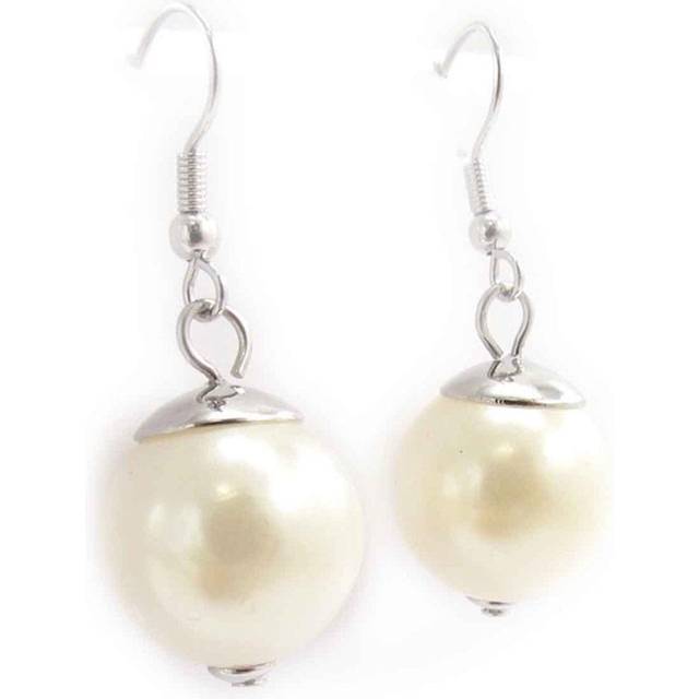 Les Trésors De Lily [J8702] - Designer earrings 'Perla' ivory beige
