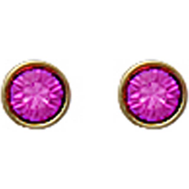 Les Trésors De Lily [L1147] - Rose Gold 'Unika' guldpläterade örhängen - 3 mm stark rosa