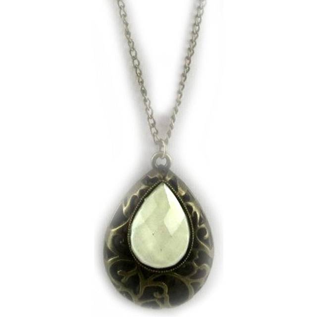 Les Trésors De Lily [K9227] - Designer necklace 'Scarlett' aged golden ivory beige