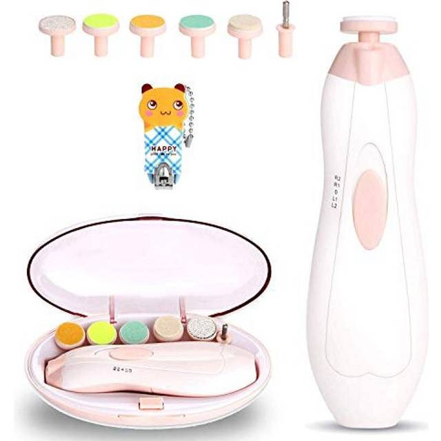 Baby Nail Clippers Baby Nail File Trimmer Electric Baby Nail Trimmer Safe for Newborn Toddler Toes Fingernails Care Trim Polish Battery Operated AA
