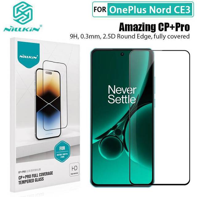 För OnePlus Nord CE3 5G Glass Nillkin CP+Pro Helskärmsskydd Härdat glas För One Plus Nord CE3 5G Film OnePlus Nord CE3 5G
