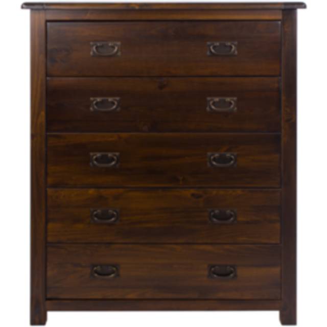 Core Products Tilsbury 5 Drawer Chest of Drawers, Brown