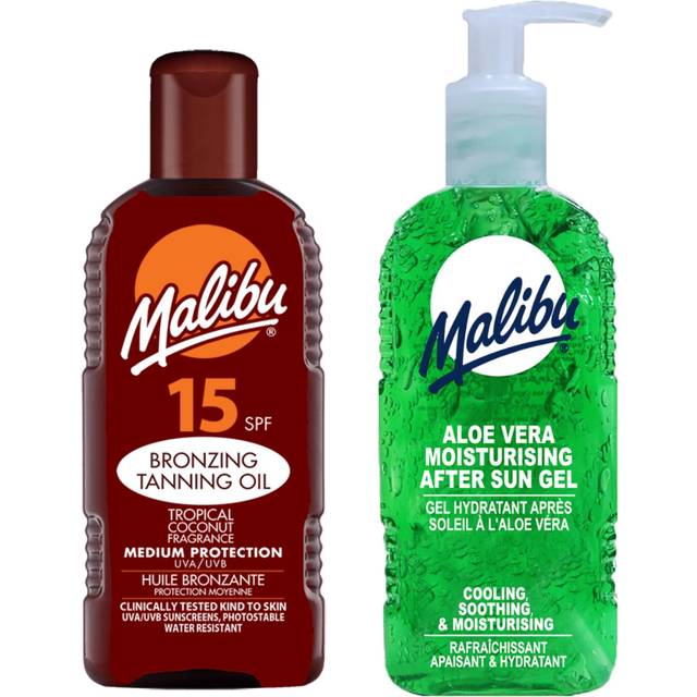 Malibu Sun Oil SPF15 200ml + Aloe Gel after tanning 200ml