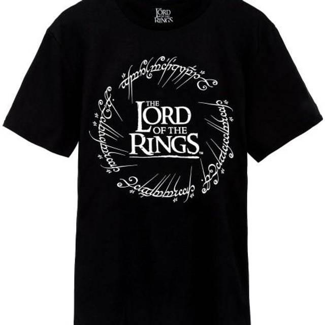(S, Black/White) The Lord Of The Rings Mens Logo T-Shirt