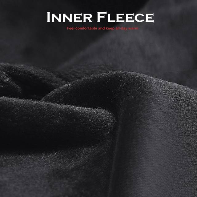 (Black, Large) Men Winter Waterproof Gloves Touchscreen Pocket Anti-Slip Fleece Thermal Sport Gloves