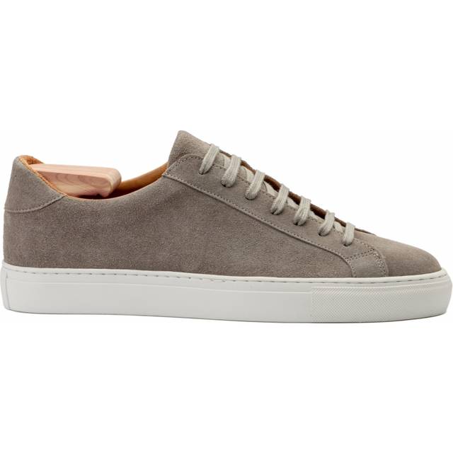 Skolyx premium-sneaker i ljusgrå mocka