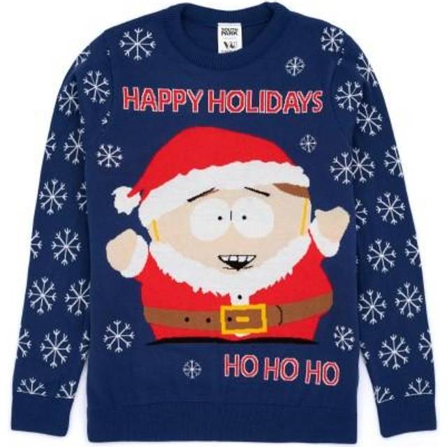 (S, Blue/Red) South Park Mens Knitted Christmas Jumper