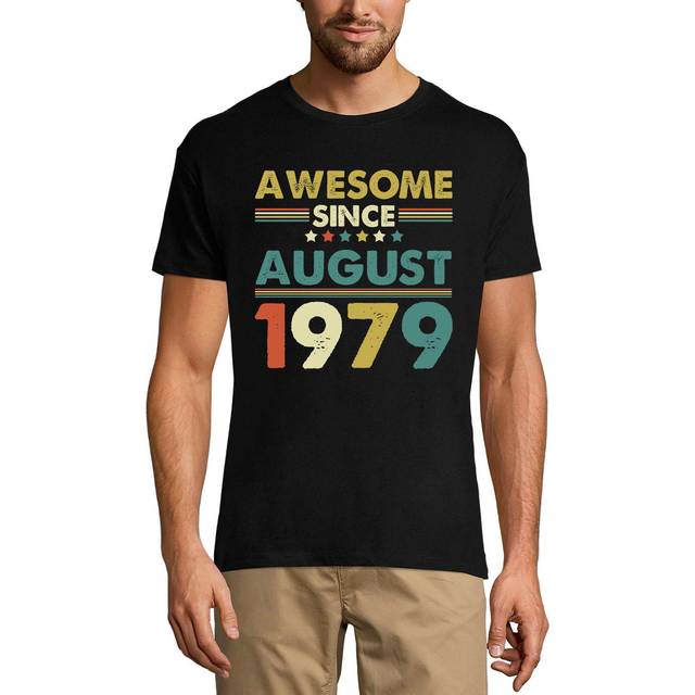 ULTRABASISK T-shirt för män Fantastiskt sedan augusti 1979 - Present till 42:e födelsedag T-shirt XS svart