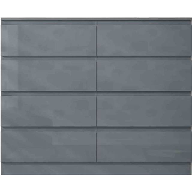 FWStyle Stora 8 Drawer - Grey Gloss, Grey