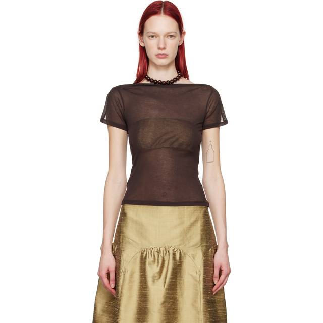 Paloma Wool Brown Brusi T-Shirt - 323 Brown - L