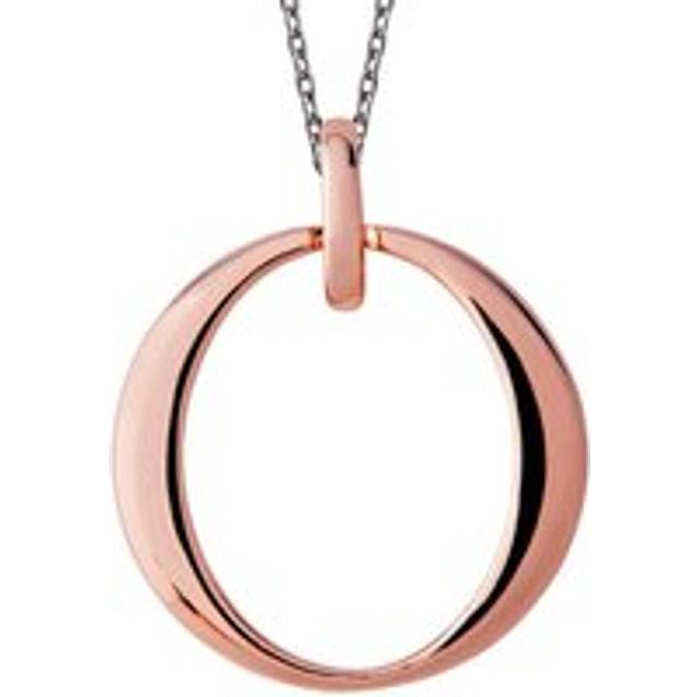 Rose Gold Plated Sterling Silver Open Circle Infinity Necklace - Option1 Value Silver
