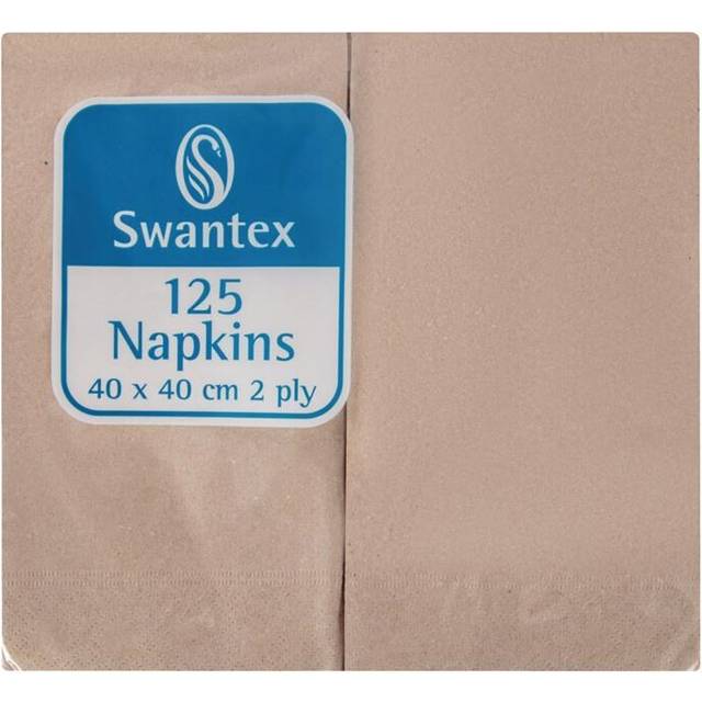 Swantex Recycled Dinner Napkin Kraft 40x40cm 2ply 1/8 Fold (Pack of 2000)