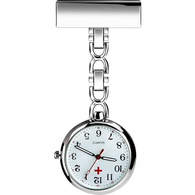 Nurse Watch, Alloy Analog Ladies Pocket Watch - White Quartz Watch