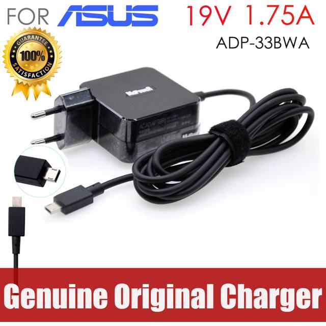 (a-) Original For ASUS laptop AC adapter charger Micro USB 19V 1.75A 33W ADP-33AW A EXA1206UH Eeebook X205T X205TA E202 E202S E205SA