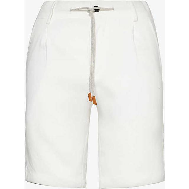 Eleventy Mens White Drawstring-waist Regular-fit Linen Shorts 32 - WHITE