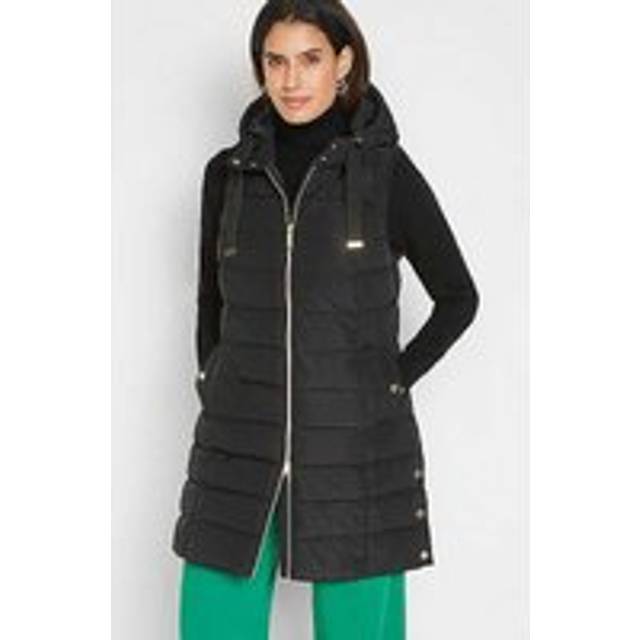 bonprix Long Padded Gilet - Black