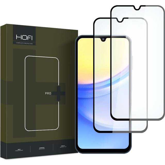 Samsung Galaxy A15/A25 Hofi Premium Pro+ Härdat Glas Skärmskydd - 9H - Svart Kant