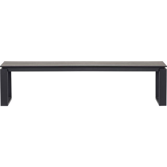 Kellen Powder Coated Aluminium Garden Bench - Black (43cm H X 180cm W X 36cm D)