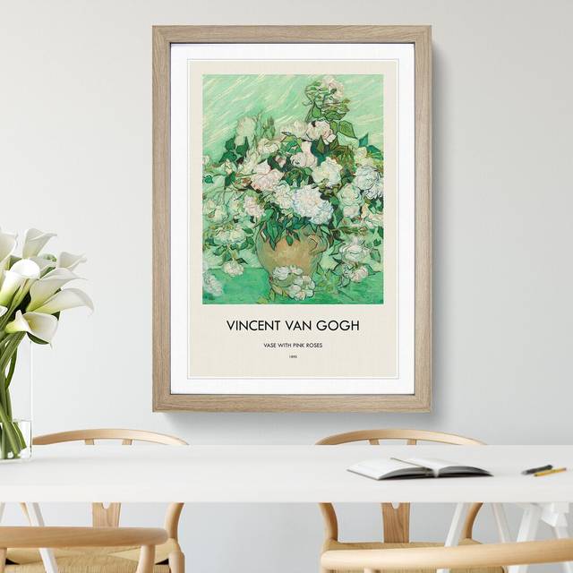 Roses Vol by Vincent Van Gogh - Picture Frame Graphic Art (65cm H x 48cm W x 2cm D)