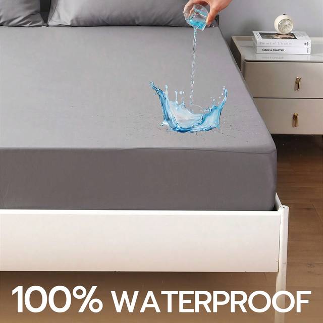 1 st. Nyhet TPU 100% Vattentät Madrass Skyddare , Ha kvar Din Madrass Torr & Rena , Mjukhet & Andas , Djup Ficka , Grå (Multi-size)