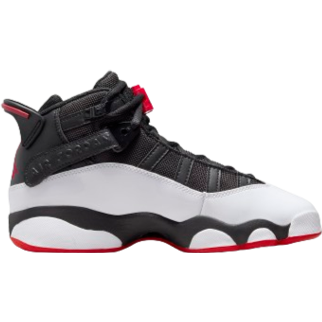 (GS) Air Jordan 6 Rings 'Black Varsity Red' 323419-067 - Black/University Red/White - 5Y