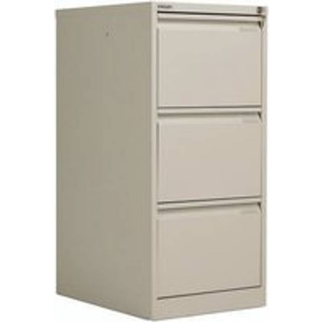 Bisley 3 Drawer Filing Cabinet Flush Fronted Goose Grey BS3EGY