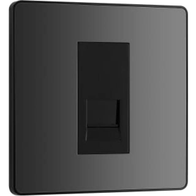 British General Bg Evolve Black Chrome Single Secondary Telephone Socket - One Size