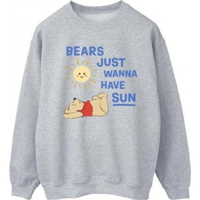 Winnie The Pooh Bears Just Wanna Have Sun Sweatshirt - Grey - XXL