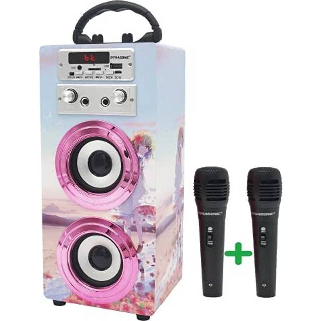 DYNASONIC (3 Generation) Karaoke Machine Microphone, ideal for original teenage gifts for children girls toys, Bluetooth speaker (Model 17)