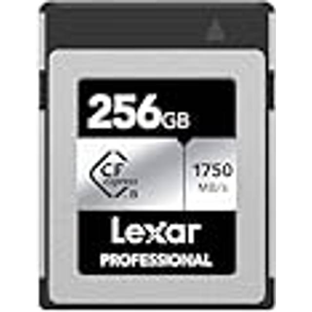 Lexar Professional SILVER Series CFexpress Typ B kort 256GB, CFe Kort Upp till 1750MB/s Läs, CF kort Adopt PCIe Gen3x2, CF Minneskort Kompatibelt med DSLR, bakåt med XQD-kamera (LCXEXSL256G-RNENG)