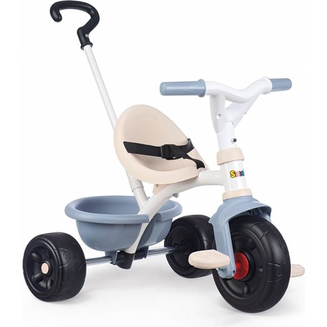 Smoby 7600740336 - Trehjuling Be Fun Blå - Smoby Trehjuling Be Fun med Säkerhetsbälte, Justerbart Säte, Pedalfrihjul, Rattlås, Tryckstång, Styrspärr, Från 15 månader