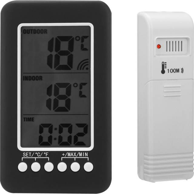House Digital Wireless Indoor Outdoor Thermometer Temperatures Meter