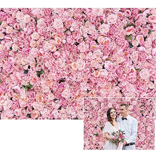 Avezano Birthday Floral Backdrop 7x5ft Flower Wall Wedding Bridal Shower Photo Background Girl's Baby Shower Valentine's Day Party Decoration Banner P