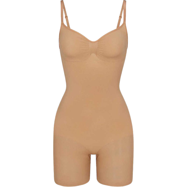 SKIMS Mid Thigh Bodysuit | Medium Neutral | Small | Seamless Sculpt - Ochre
