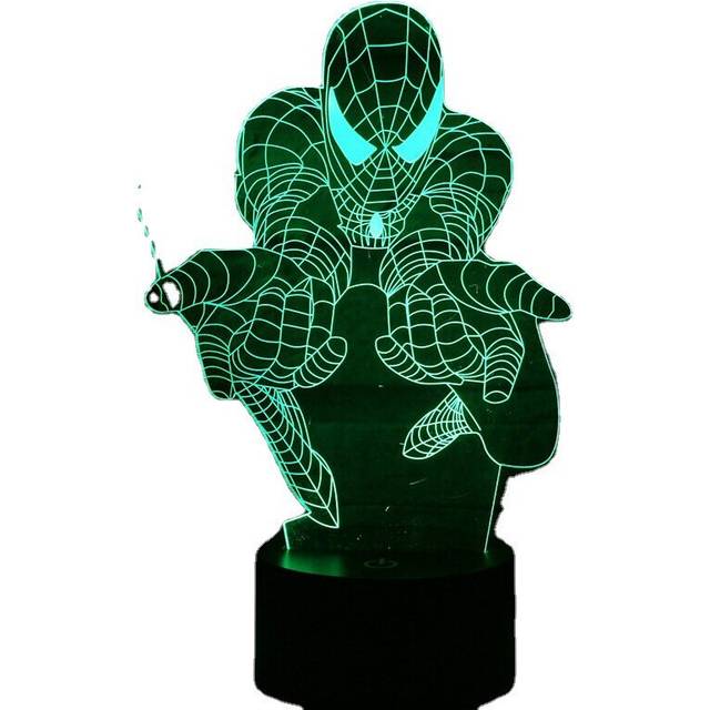 Spider-man Night Light 3d Illusion Lamp With 7 Colors Changable