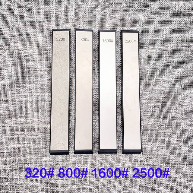 4pcs diamond sharpening stone set 320/800/1600/2500 grit Sharpening system bar kitchen Fixed angle sharp knife sharper blade