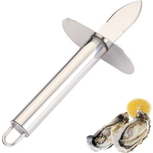 Oyster crusher, a high quality oyster knife with a round handle for preparing mussels and other seafood