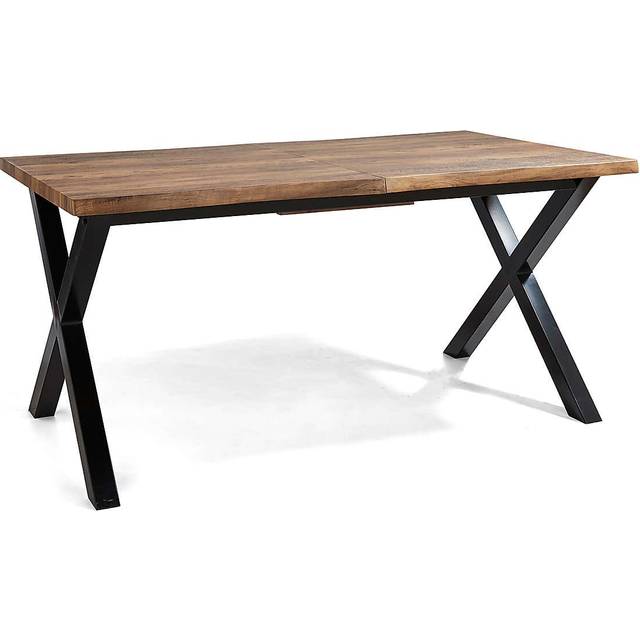 Ezra 4-6 Seater Rectangular Extendable Dining Table, 160-200cm - Dark Wood