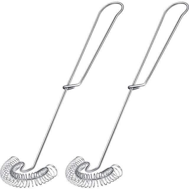 2 Pieces Whisk Small Whisk Stainless Steel Egg Whisk Flat Spring Egg Beater, 10 Inch
