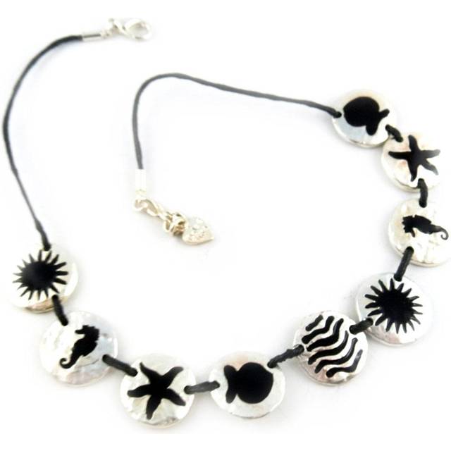 Dolce Vita [E1569] - Designer Necklace 'Clio' Black Silver black