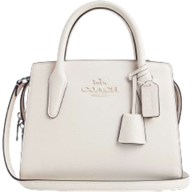 Coach Womens Smooth Leather Andrea Carryall with Tonal Hardware Bag - White - One Size
