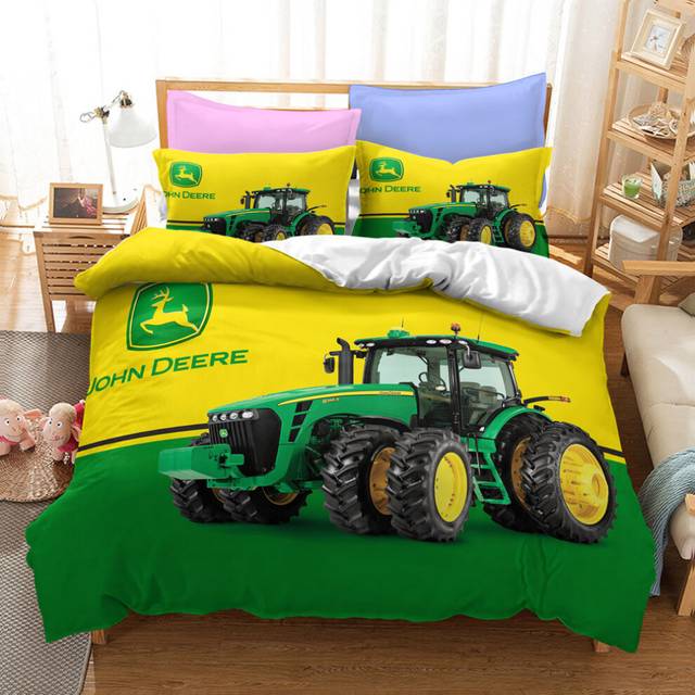 (Style 15, Double(200X200CM/3PCS)) Tractor Series Bedding Single Double Duvet Cover